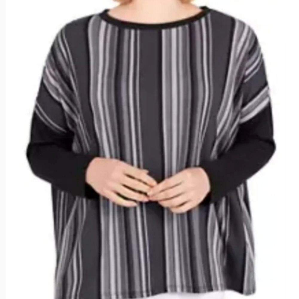 Ruby Rd Easy Chic pullover stripe top